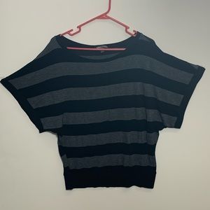 Black/Grey striped shirt sleeved shirt